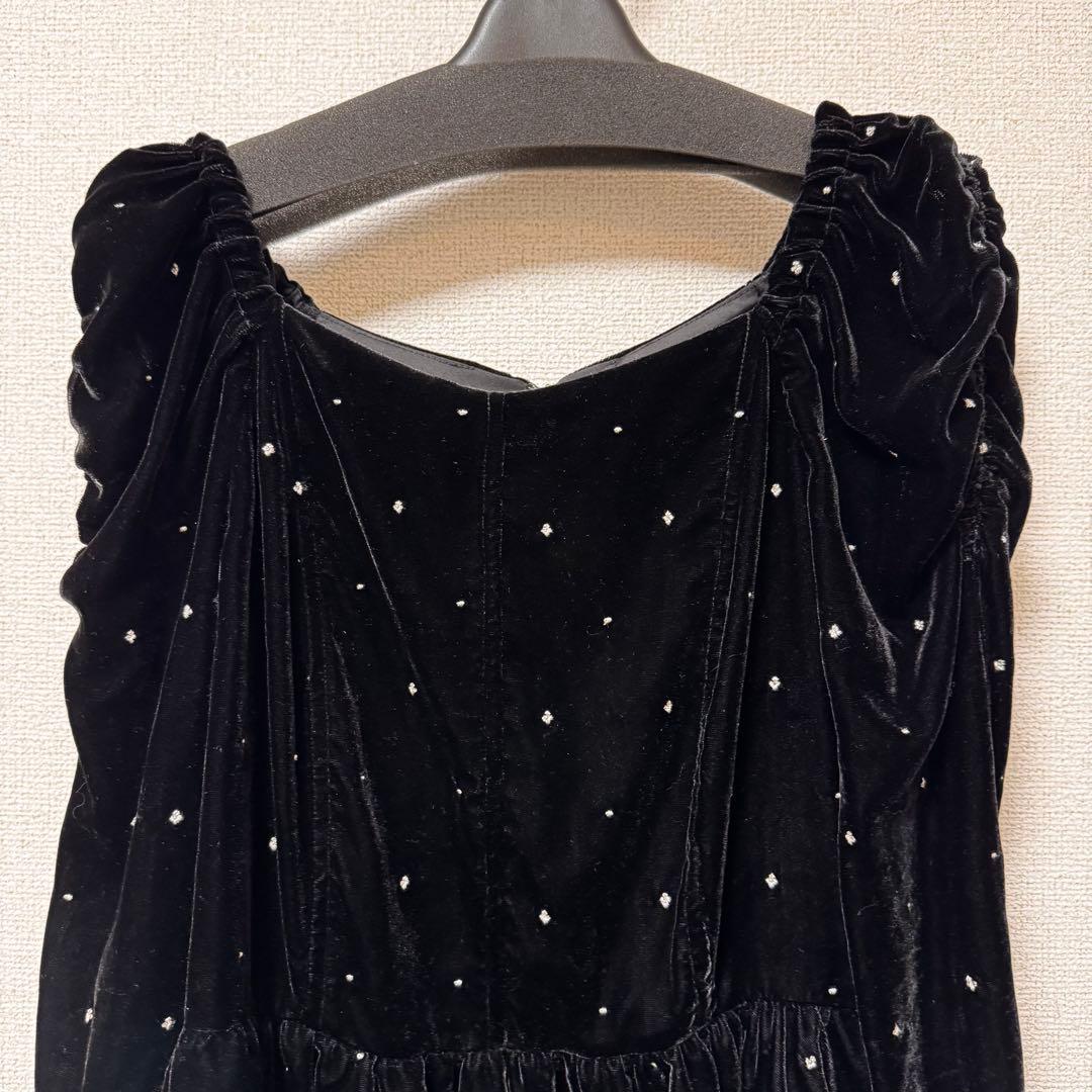 Rirandrure ベロア刺繍ペプラムブラウス　サイズ2 リランドチュール