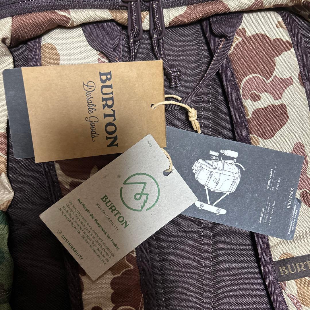 【新品】BURTON カモフラージュバックパック 中型
