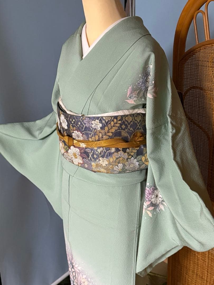 訪問着フルセット　辻ヶ花　翠山工房　落款入り　やまと誂製　トールサイズ