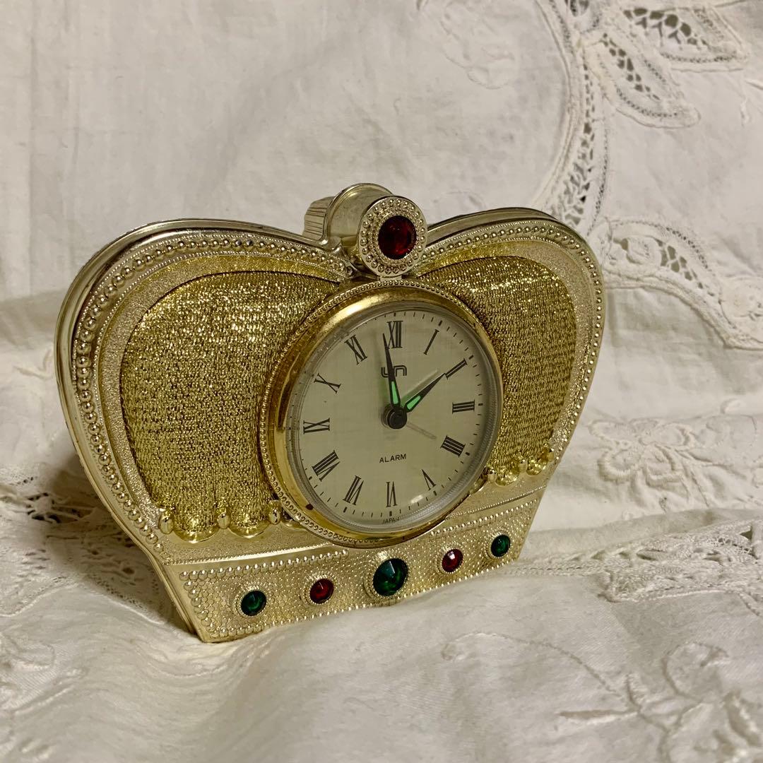 1990年代　UN レトロで珍しい手巻き式置き時計　稼働品