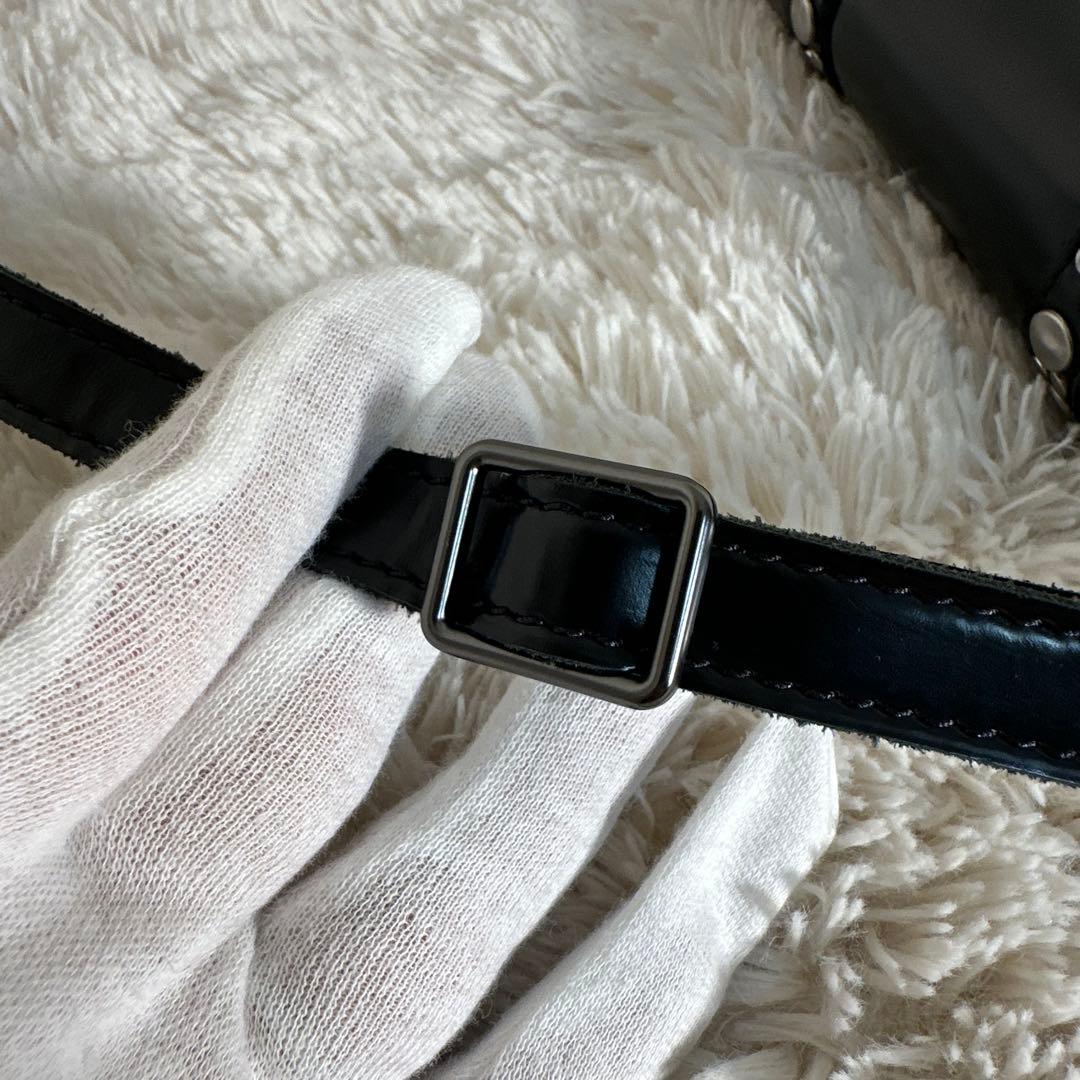 Dr. Martens ショルダーバッグ スタッズ Y2K レザー ブラック