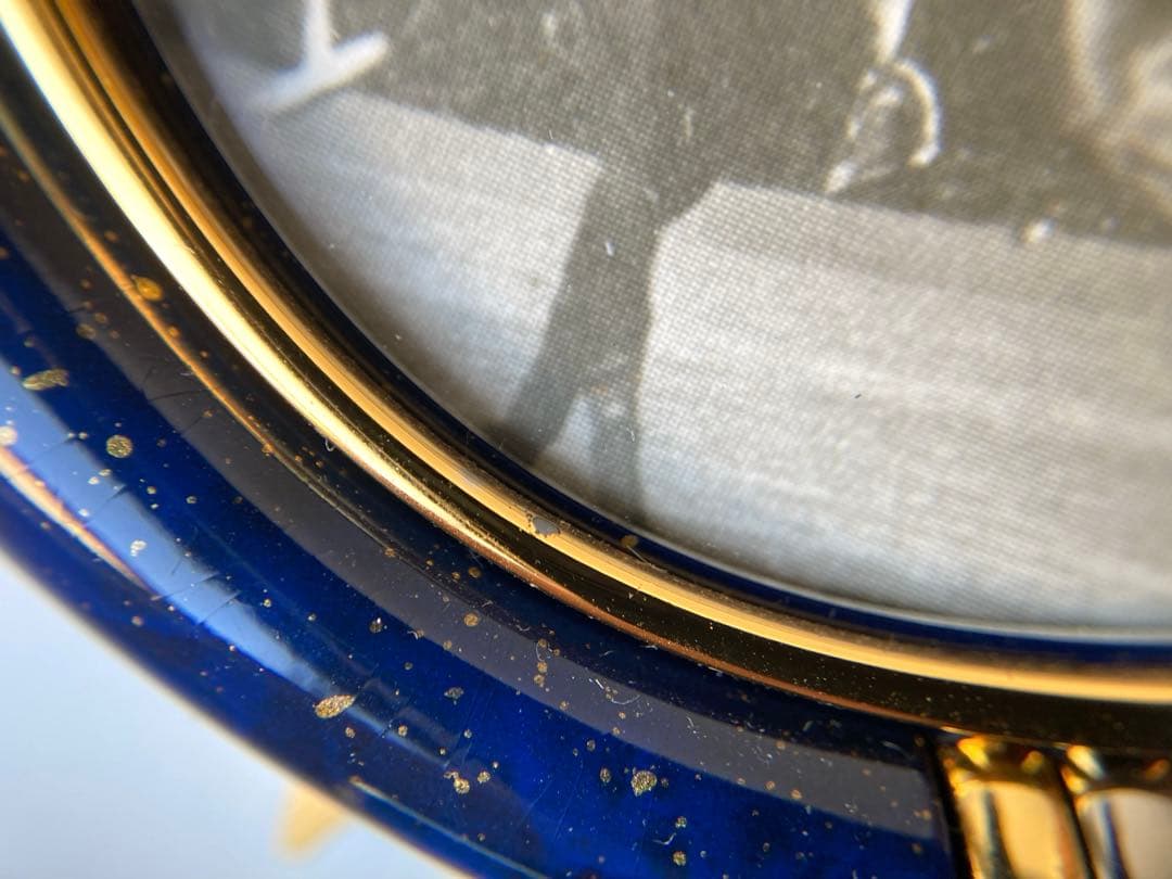 カルティエ　希少　トリニティ スリーカラー　ブルーカボション　フォトフレーム