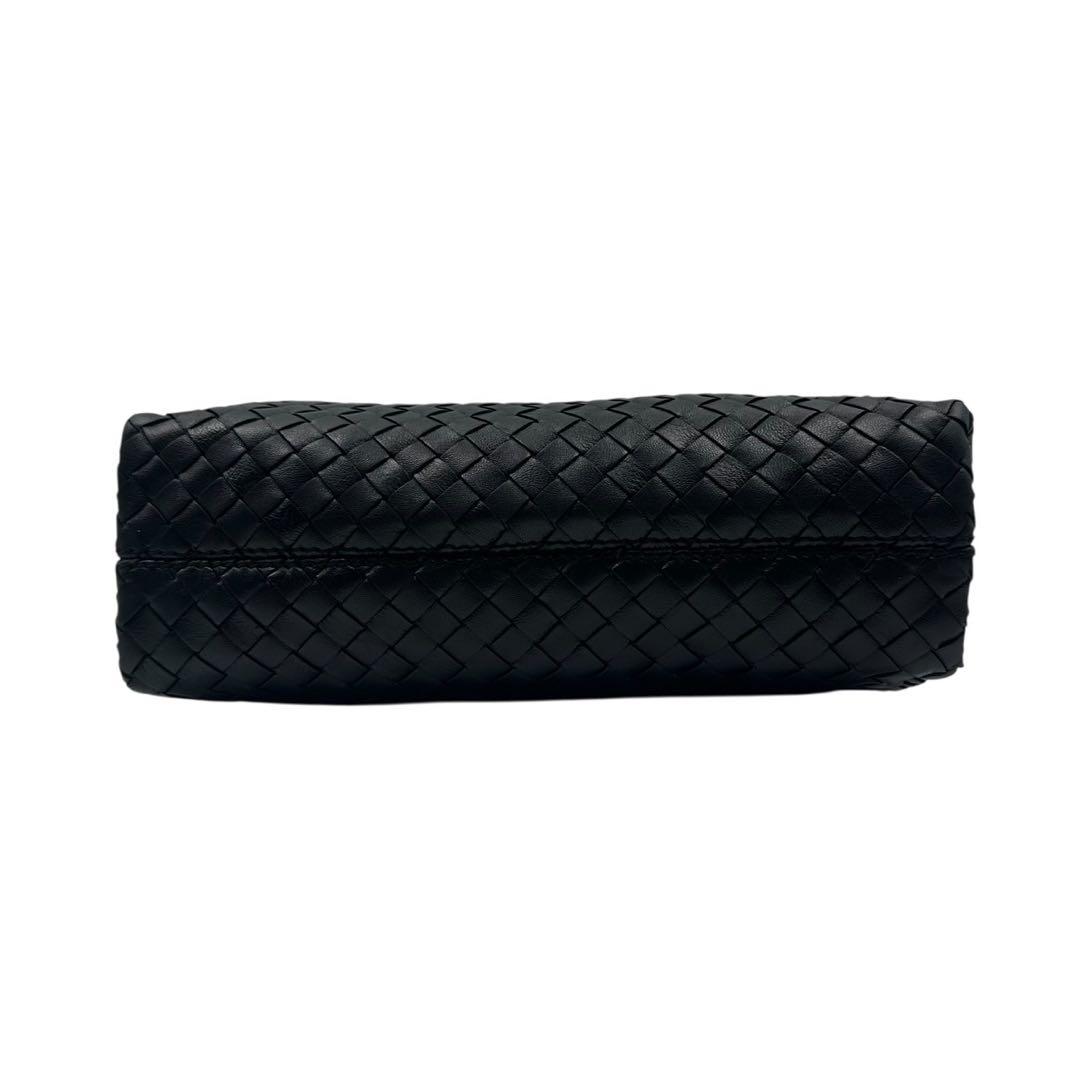 【良品】BOTTEGA VENETA ハンドバッグ イントレチャート レザー 黒