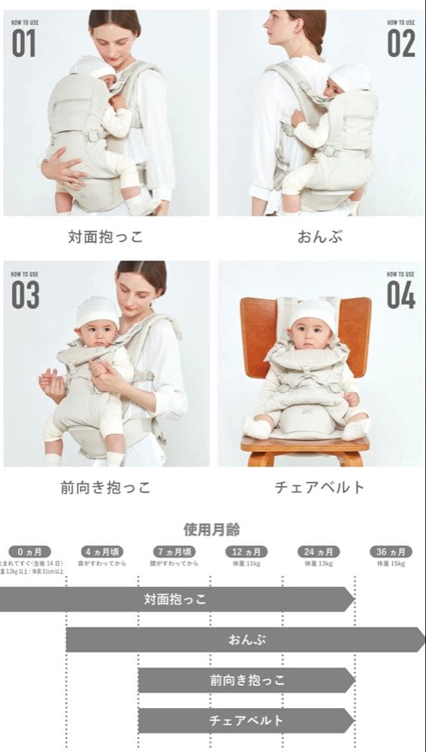 新品未使用:抱っこ紐_ベビーキャリアオン×ユナイテッドアローズグリーンレーベル