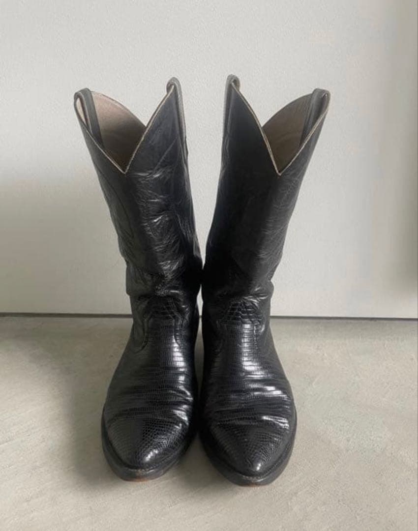 お*だ様 ウエスタンブーツ ブラック 黒 ブランド不明 26-28