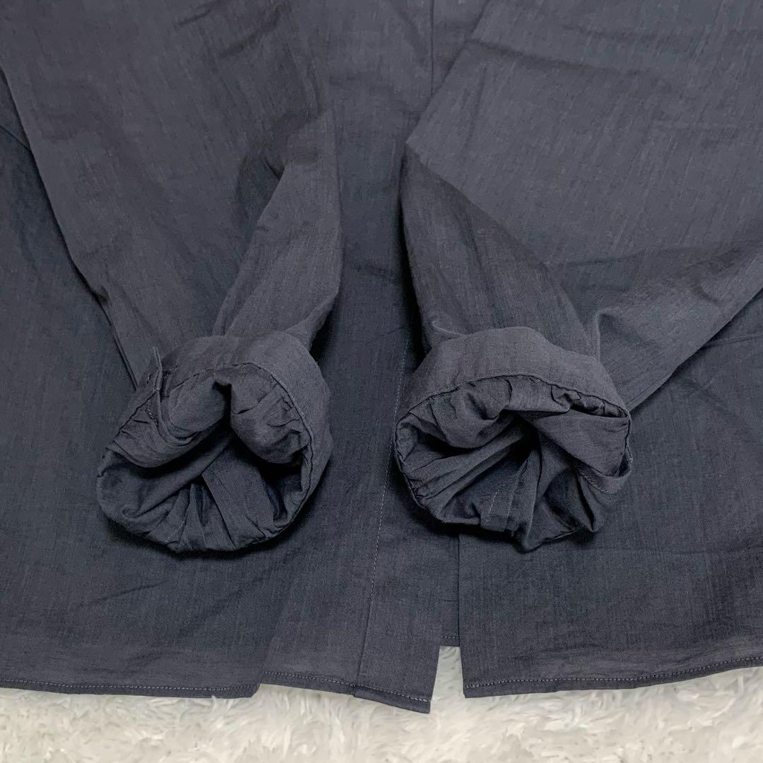 マーガレットハウエル フリル襟シャツ ブラウス グレー サイズ3