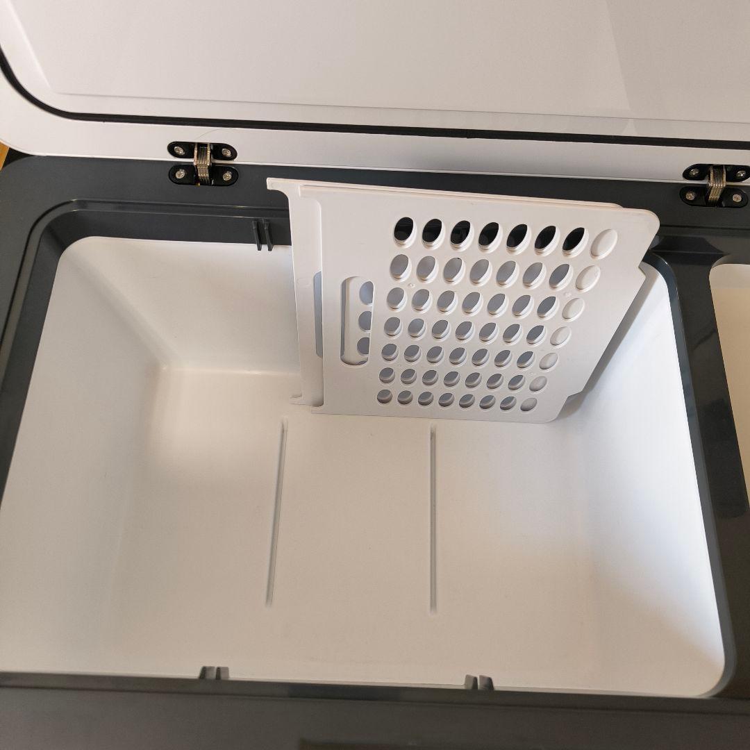 車載対応 ポータブル冷蔵冷凍庫 2つの仕切り付き ホワイト 静音