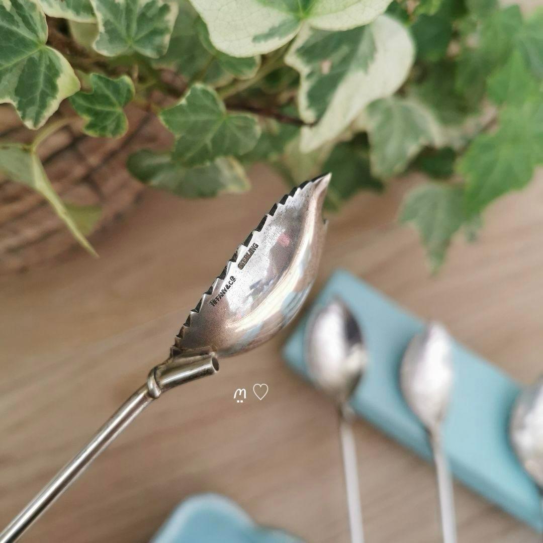 ティファニー　モヒートマドラーストロー　リーフ　シルバーカトラリー