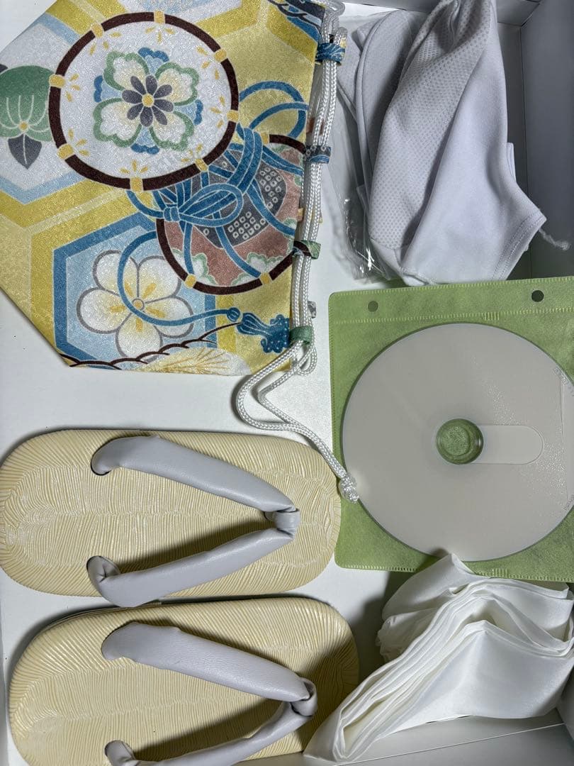 1500円値下げ！2025七五三用着物セット 黄色 花柄 室内撮影1時間のみ使用