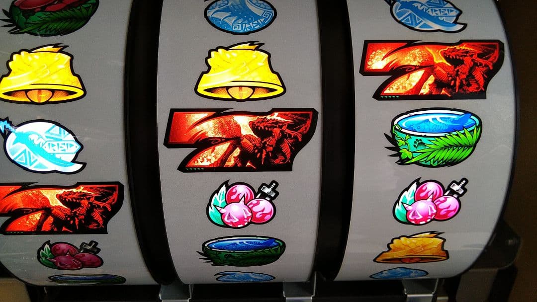 パチスロ実機 モンスターハンター 白ロム リールLED仕様