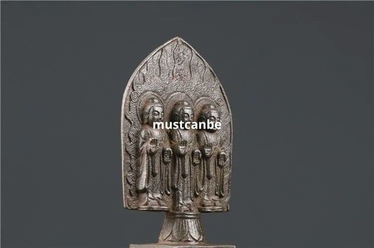 鉄器 鉄仏 北魏仏像 ベンチ仏 三世仏 開運 風水 招財 辟邪 工芸品 置物