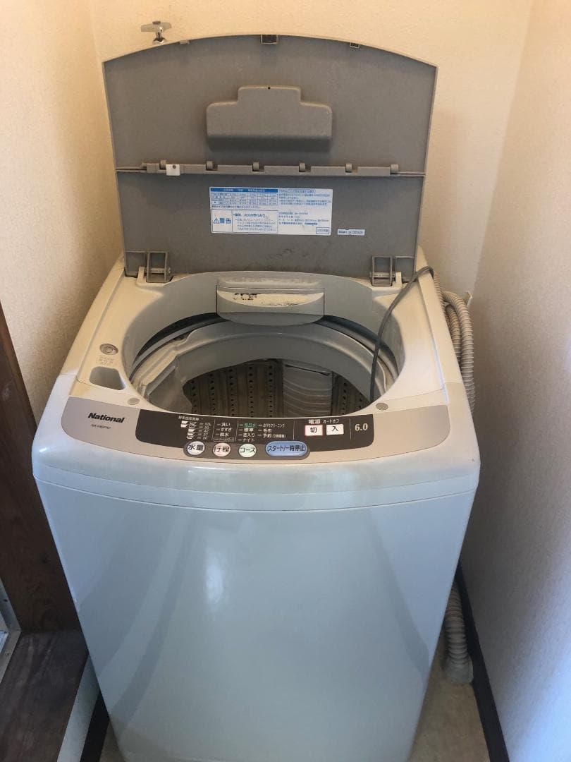 【動作良好・送料込】ナショナル(現パナソニック) 全自動洗濯機 6kg
