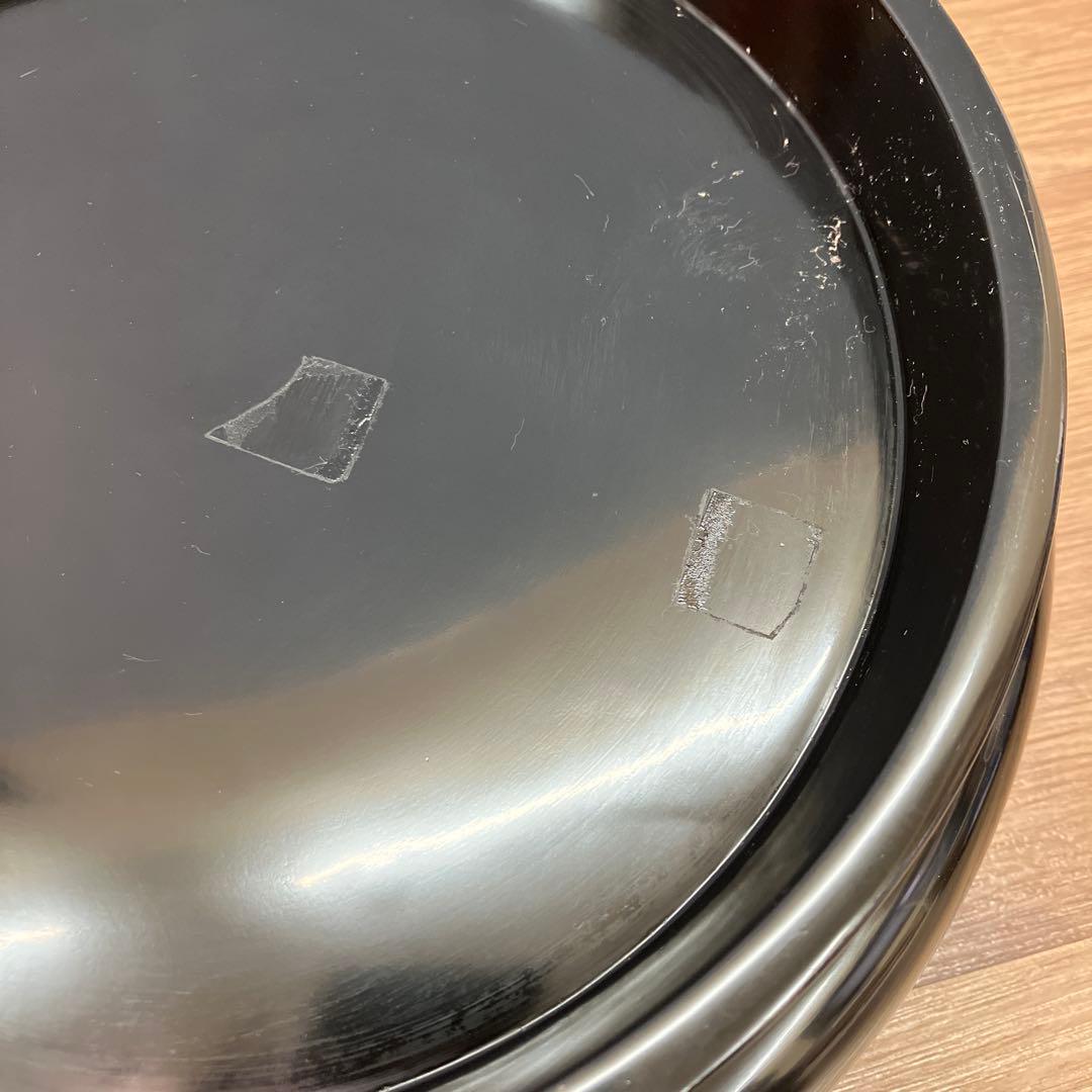 D-5 昭和レトロ 水澤本製 漆器 菓子鉢 平鉢 桃 縁起物 金彩 木製 供物台