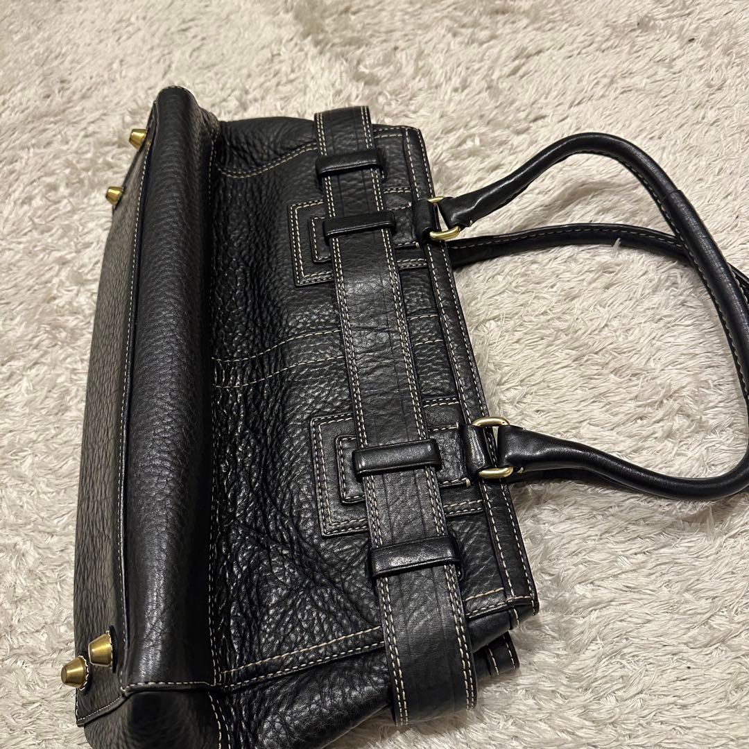 COACH コーチ　バッグ　ハンドバッグ　タッセル　フリンジ　金具　レザー