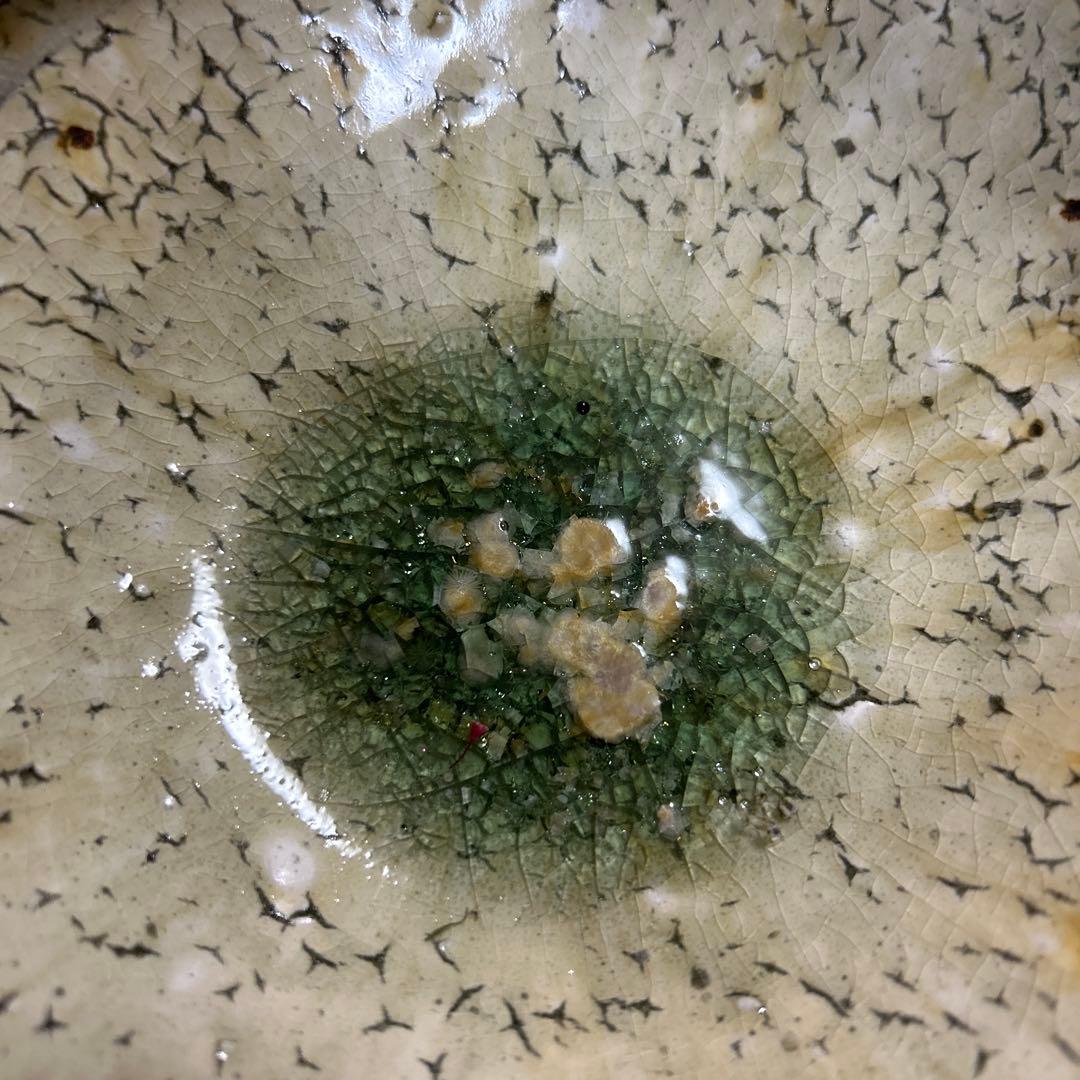 作家　陶芸作家　4.5寸鉢　２つ　ビードロ粉引き