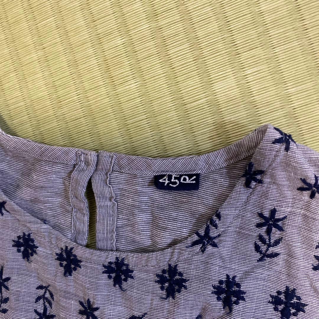 新品同様45Ｒ　ハケ目✖️天竺刺繍キャミソール
