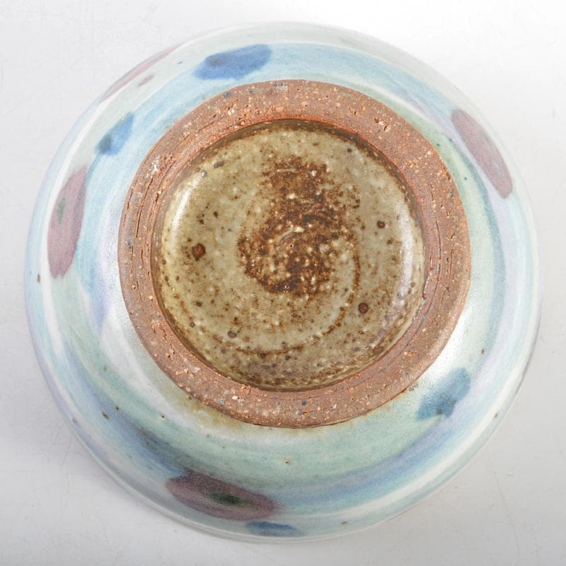 茶道具　河井寛次郎作　糖白釉　花碗　仕覆付　共箱　M　R5806