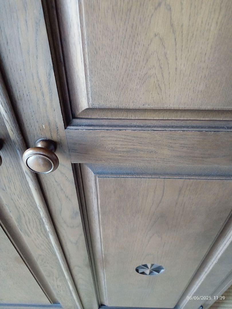 ワードローブ 昭和レトロ アンティーク　ナラ無垢 洋服箪笥