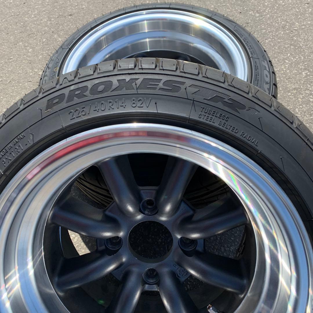 takaです。ワタナベホイール14インチ　新品タイヤ付き2本セット