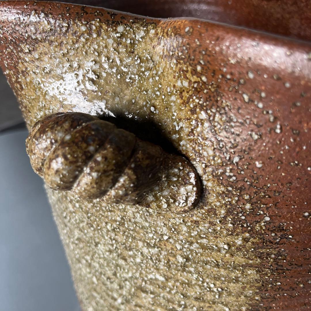 信楽焼傘立て  古信楽縄手付 高さ44cm