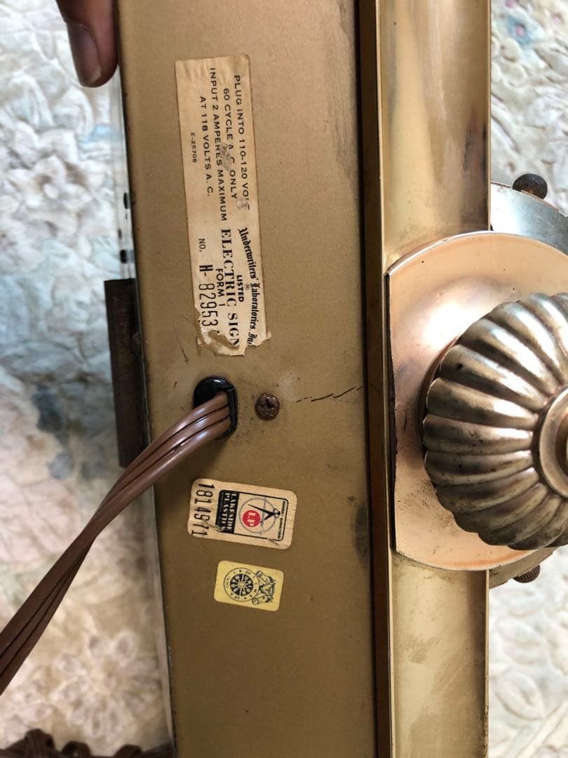 バドワイザー アンティーク ビンテージ ライト 点灯可！ 雰囲気◎