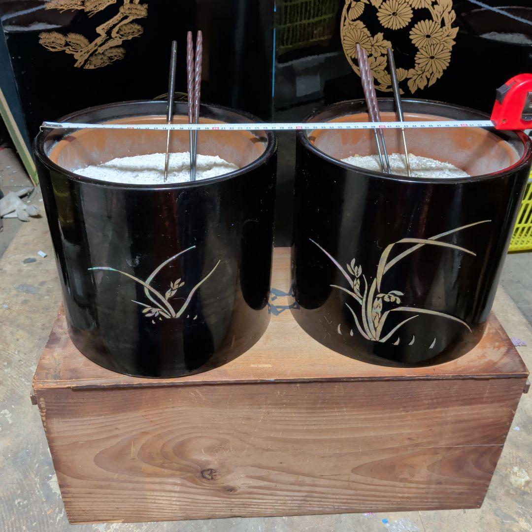 茶道具 香炉 黒漆塗り火鉢良品　希少品。