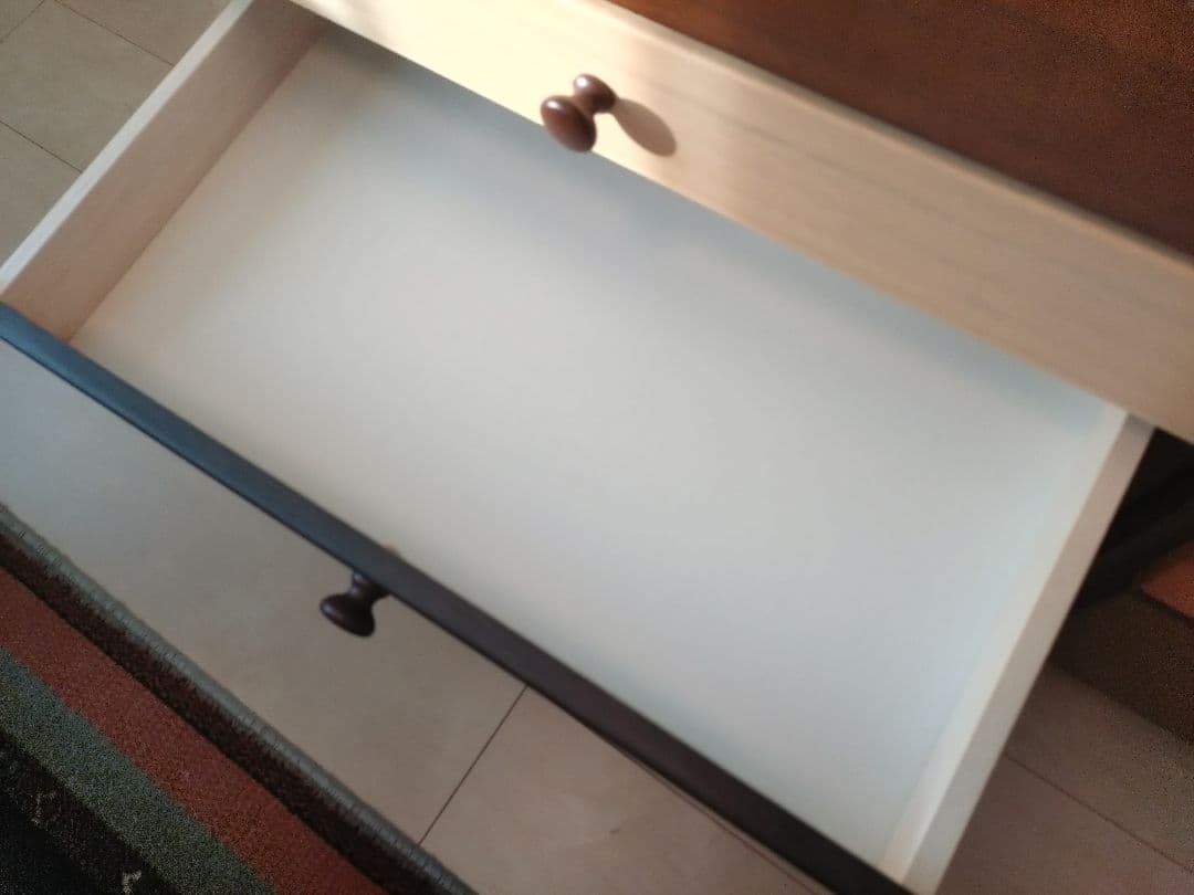 ニトリ　8段木目調ローチェスト（ダークブラウン）