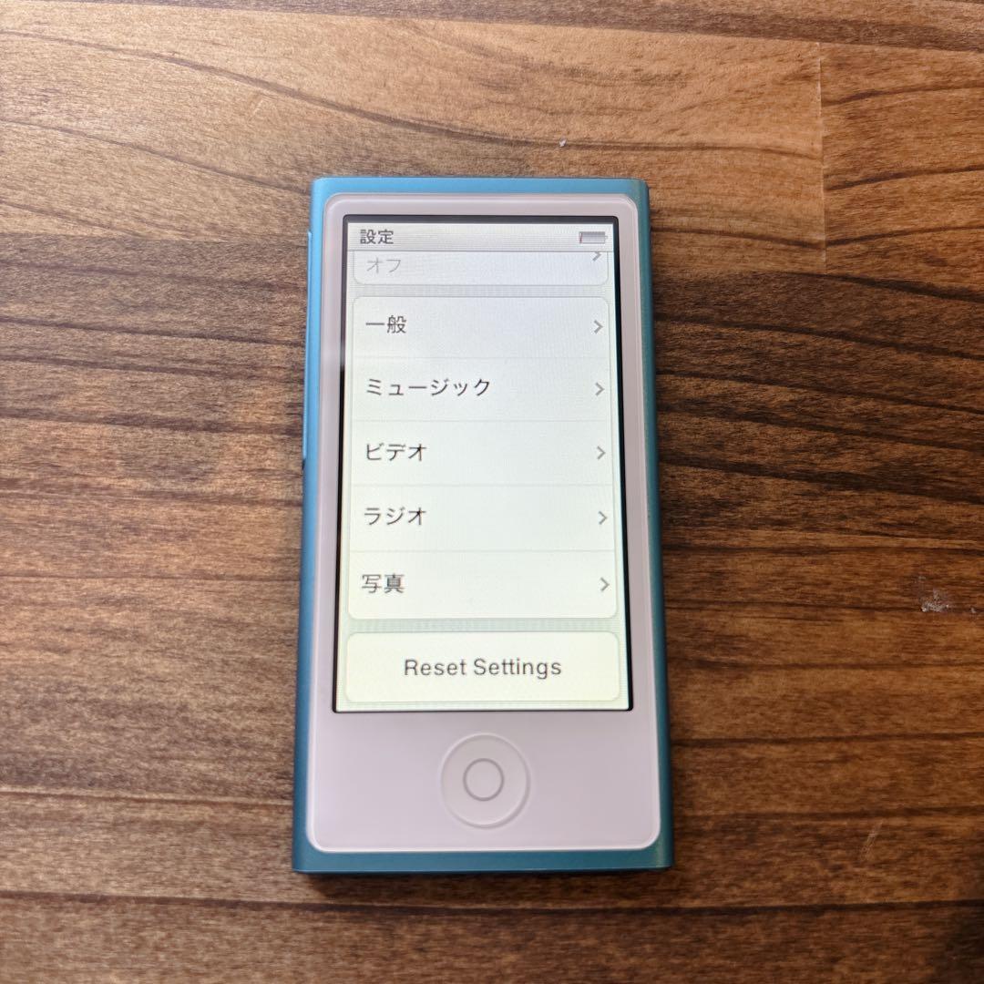 【美品】Apple iPod nano 第7世代 ブルー 3A655J/A