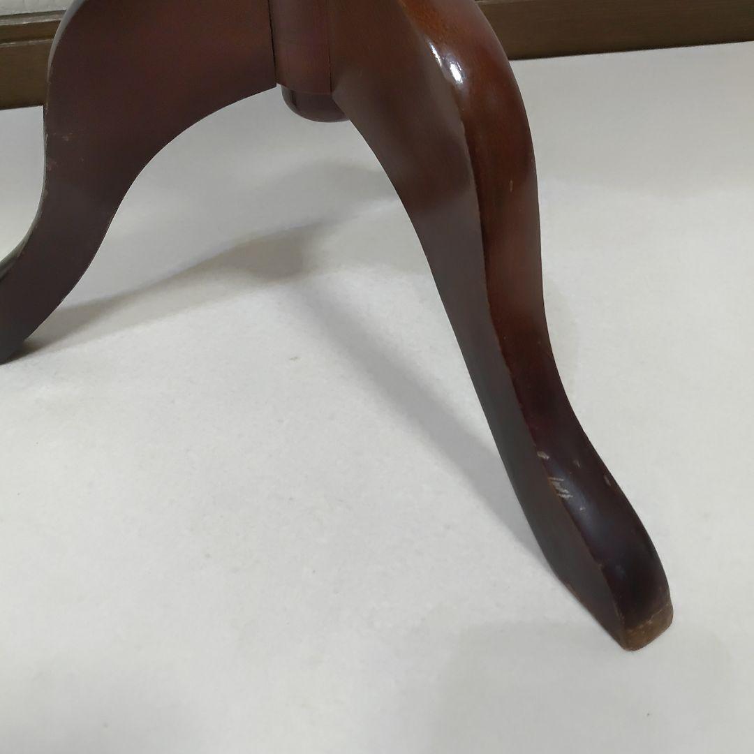 アンティーク 革張り サイドテーブル ワインテーブル