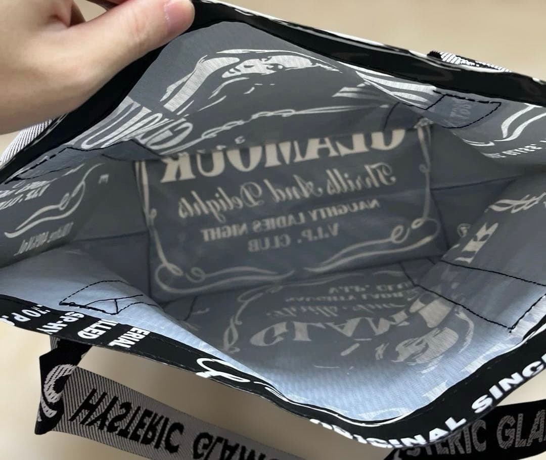 M.H　新品タグ付　ヒステリックグラマーエコバッグ トートバッグ 黒