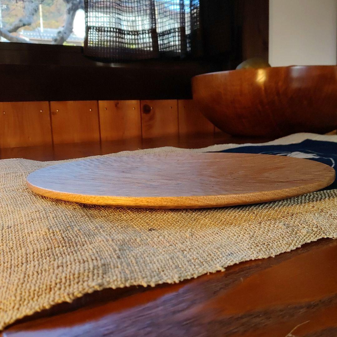卵型　木の器