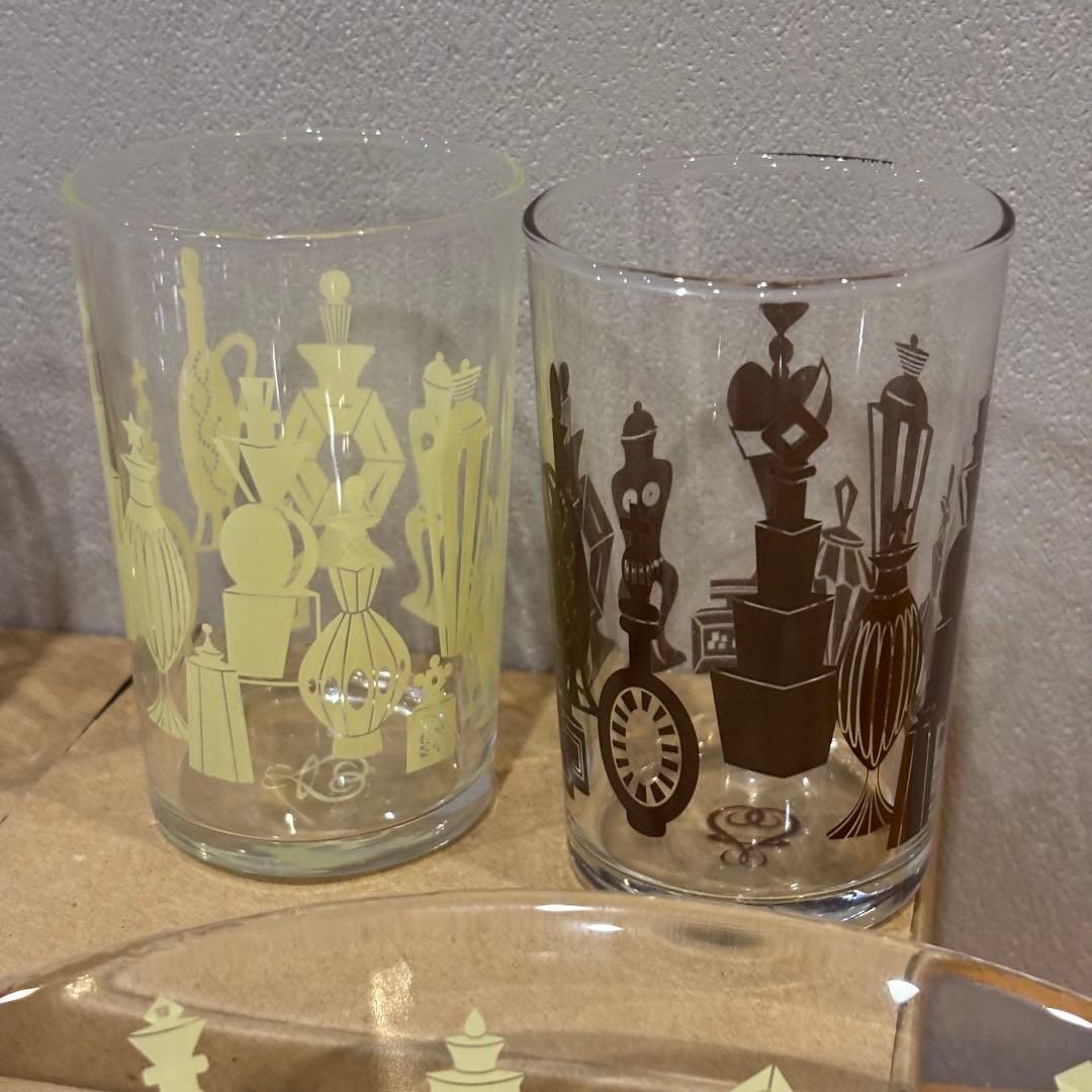 藤井フミヤ　ガラス皿&グラスセット