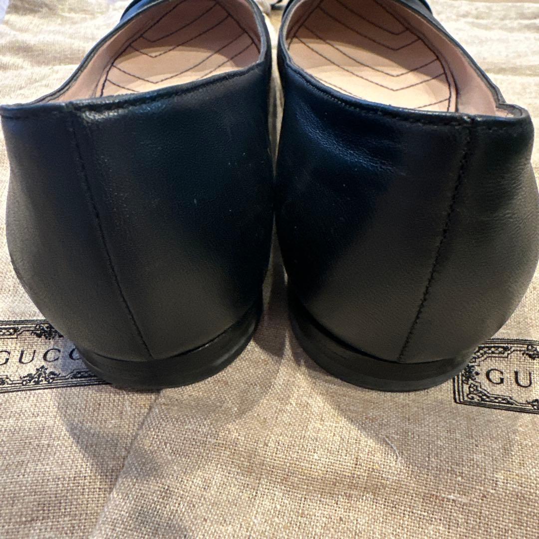 GUCCI ブラック マーモントフラットシューズ