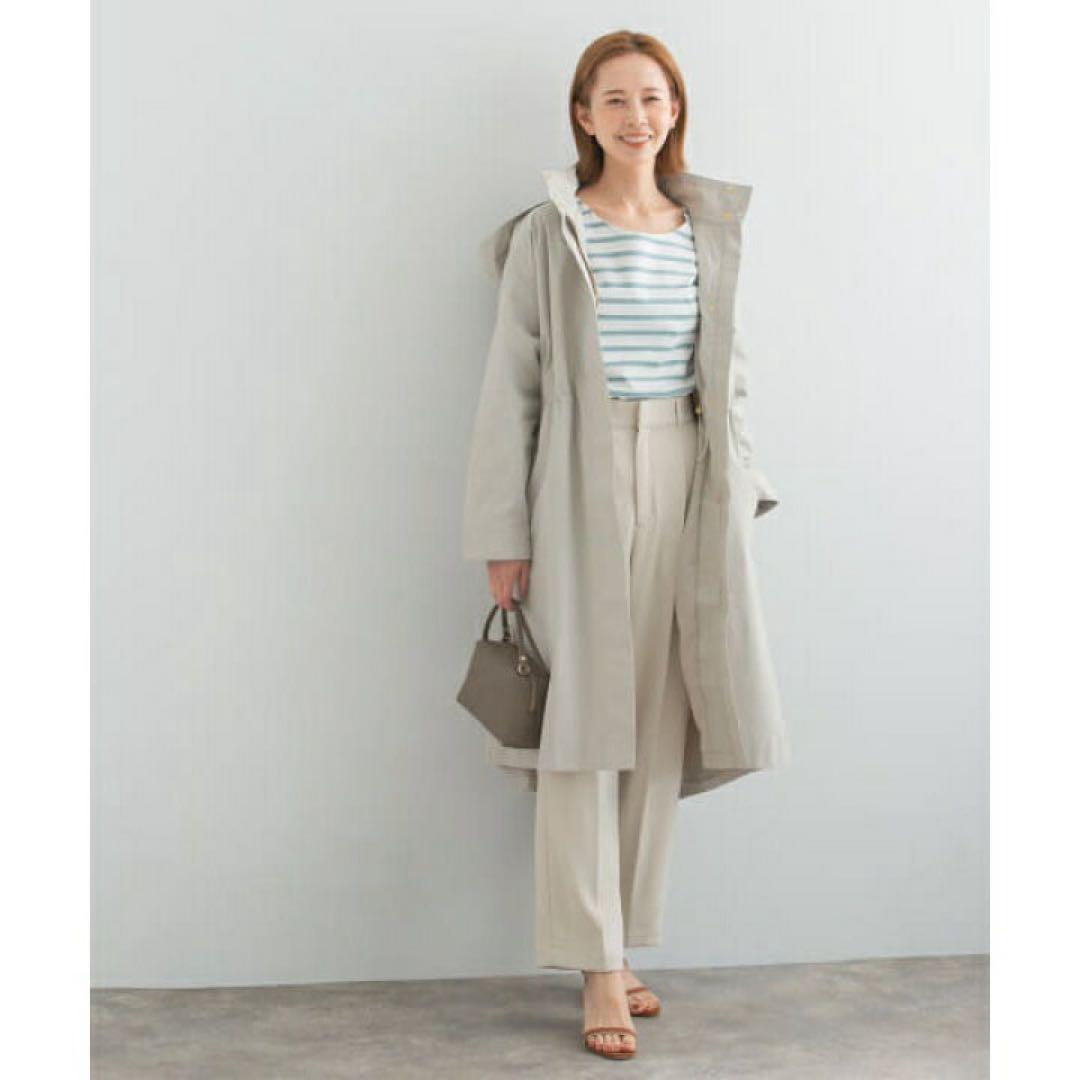 yosk123　微光沢ウエストギャザー2WAYフードコート定価2.2万円