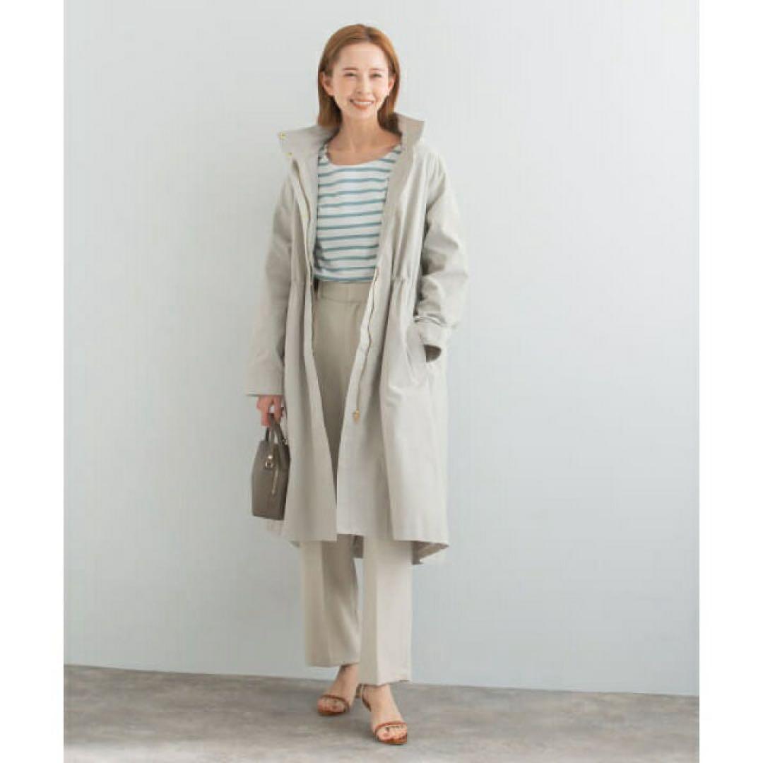 yosk123　微光沢ウエストギャザー2WAYフードコート定価2.2万円