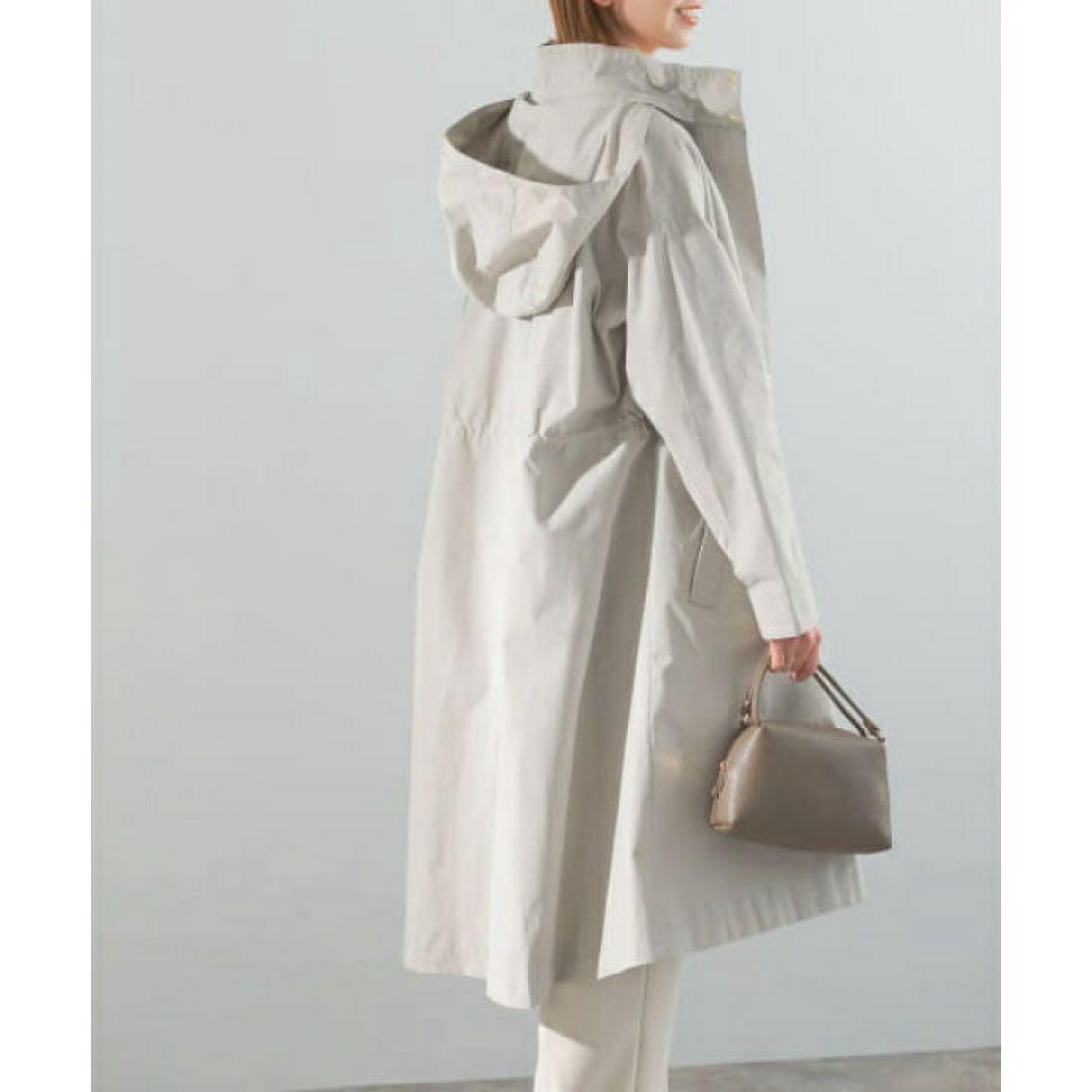 yosk123　微光沢ウエストギャザー2WAYフードコート定価2.2万円