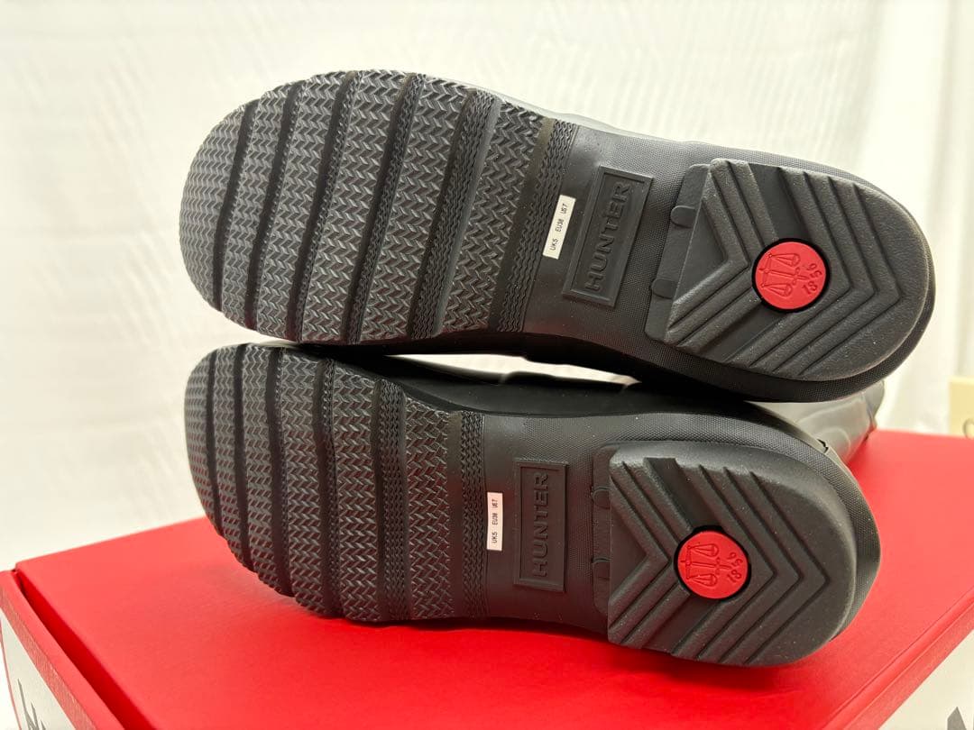 ①未使用 ハンター オリジナル トール レインブーツ ブラック　黒 24cm