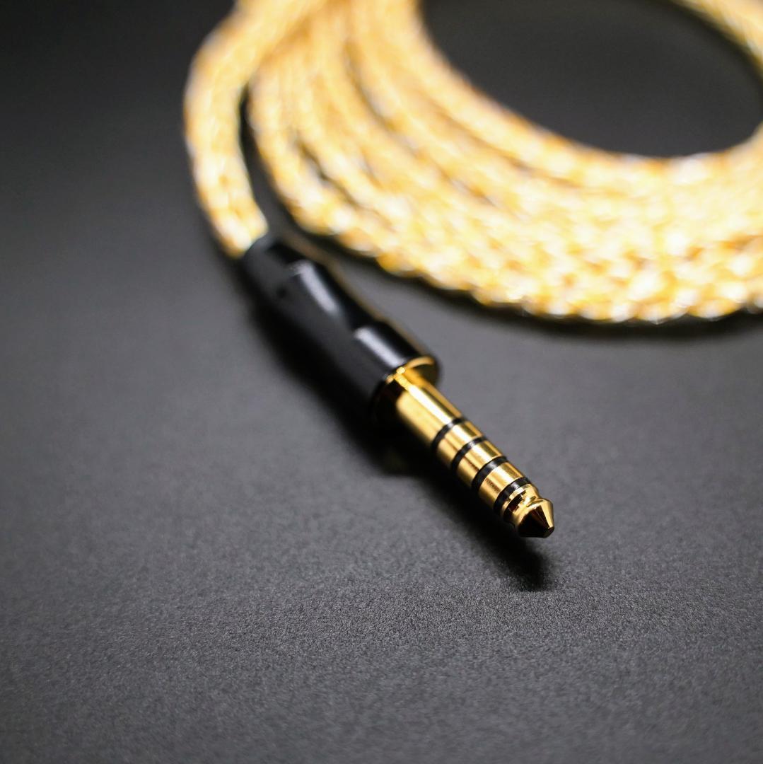 【最高仕様】16芯 超希少 銀線＆金線撚り合わせ 0.78 2ピン/4.4mm