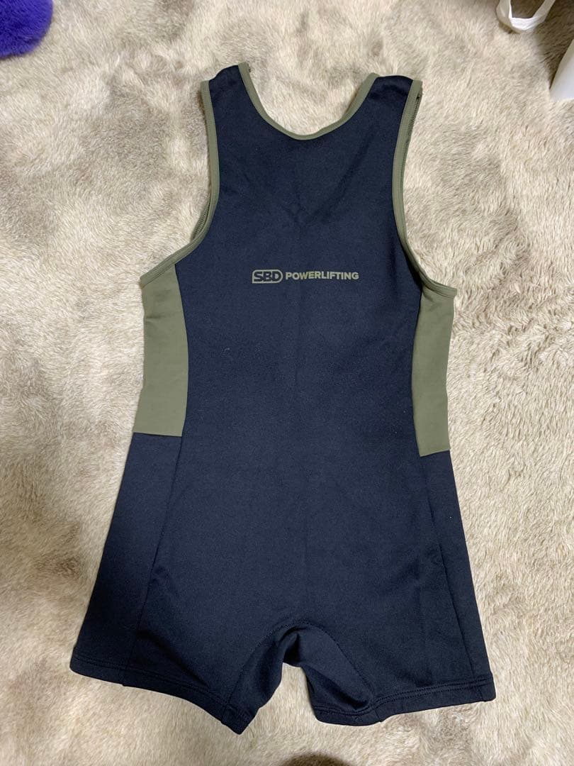 SBD パワーリフティング シングレットMサイズ ネイビー カーキ Endure