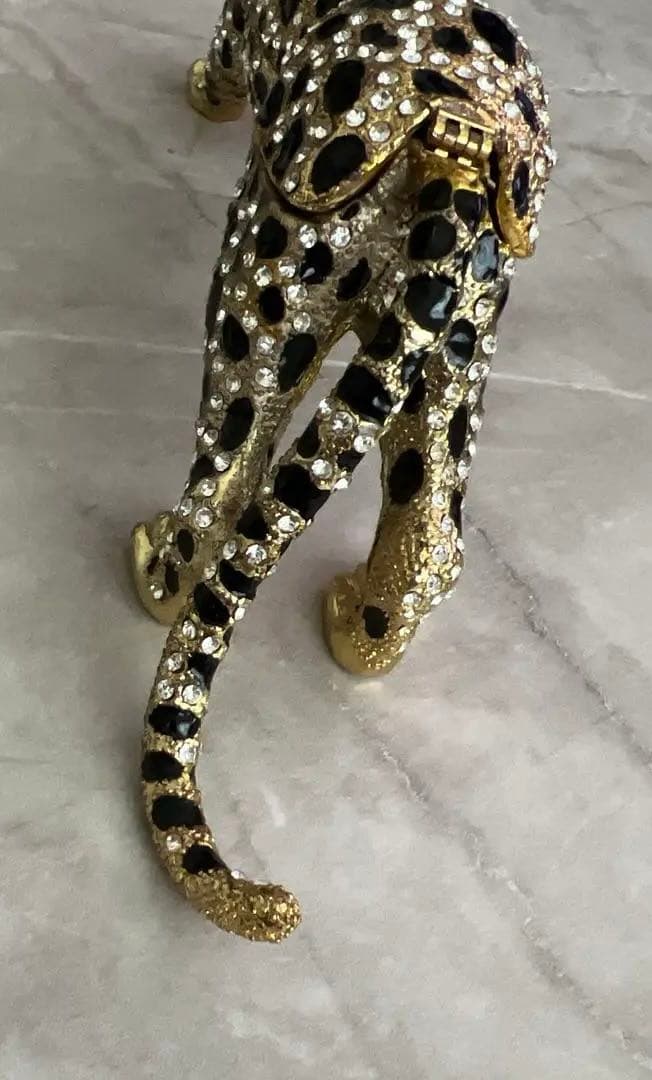 パンサー 豹 オブジェ 小物入れ ドバイで購入 未使用