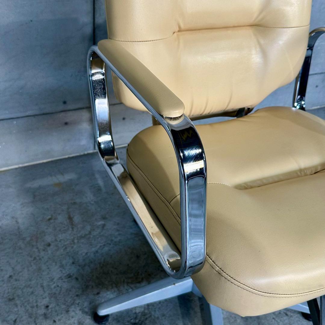 ✿アトリエワールド製✿ヴィンテージ調 サロンチェア レトロベージュ