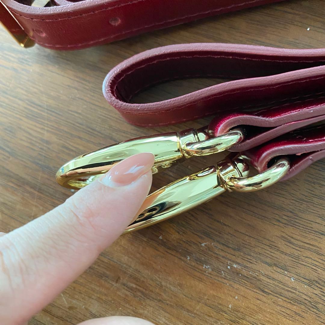 美品⭐︎MAURIZIO TAIUTI スクエアボストンバッグ ボルドー