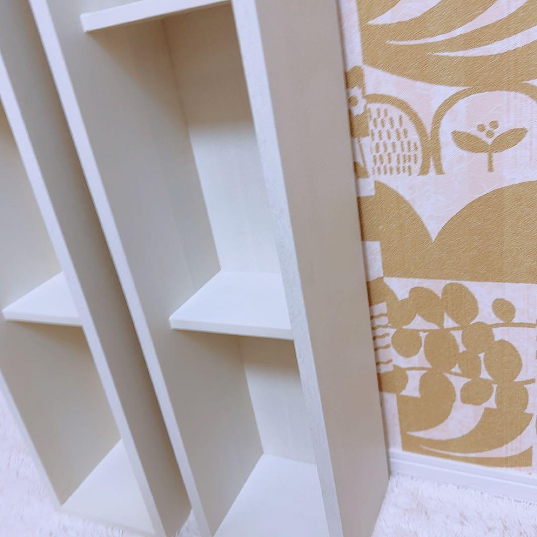 無印良品 壁に付けられる家具 箱 3マス ホワイト　2個　美品　シェルフ