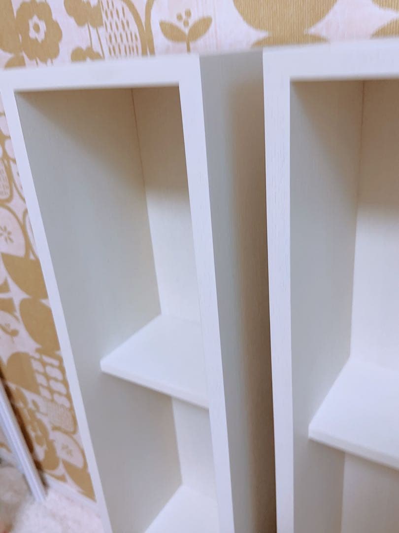 無印良品 壁に付けられる家具 箱 3マス ホワイト　2個　美品　シェルフ