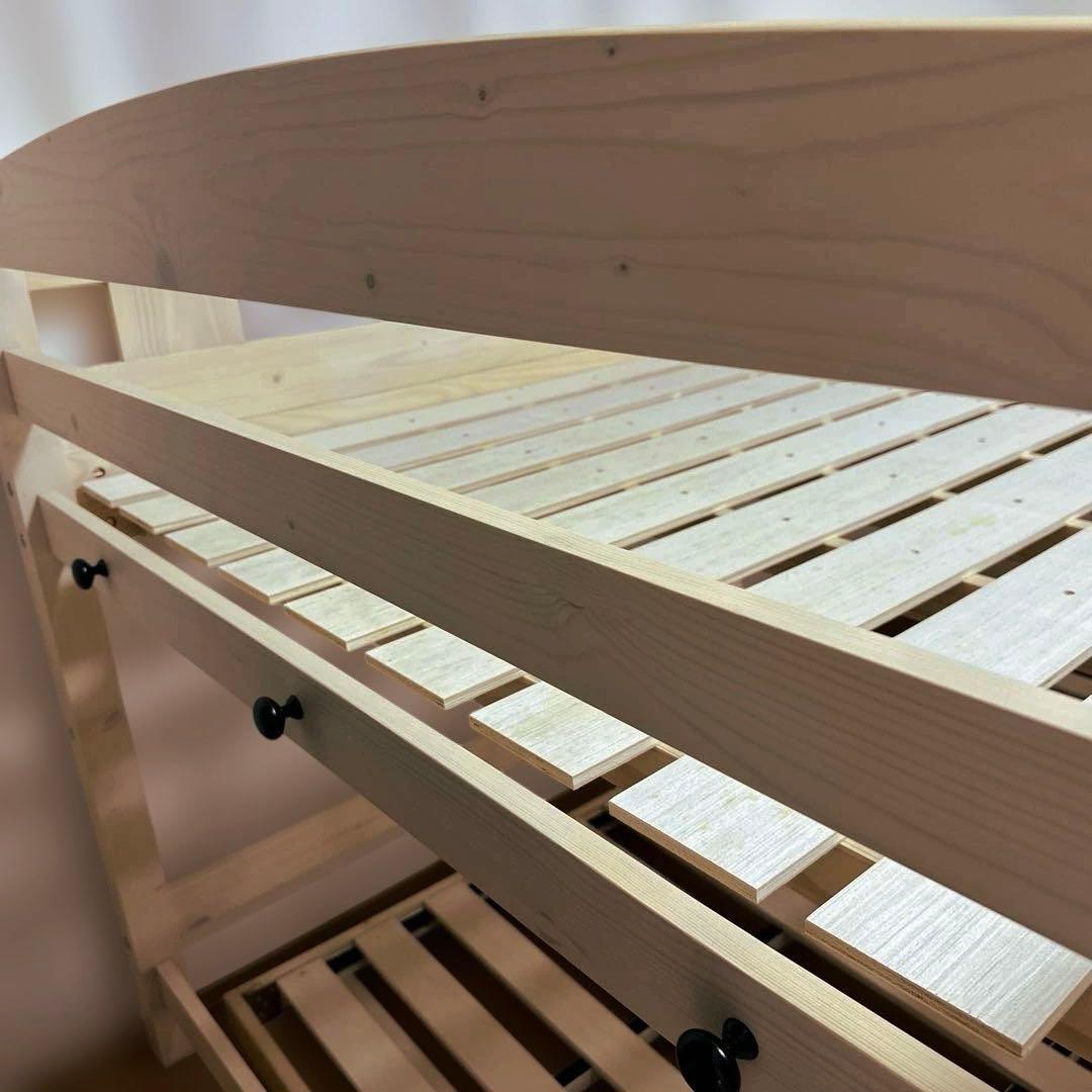 引き取り 天然木 ロフトベッド コンセント付き セミダブル 横浜市