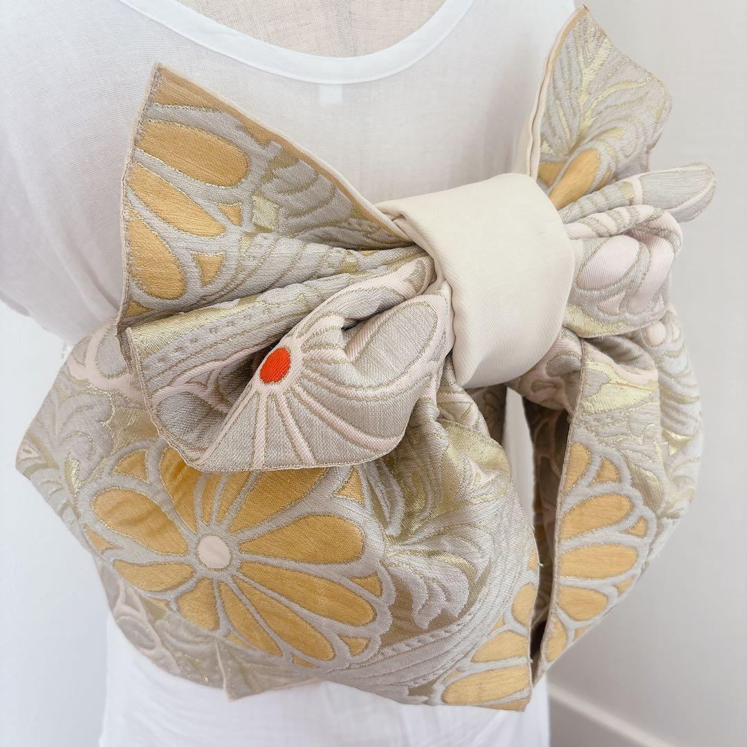 七五三　7歳　四つ身　子供着物　作り帯　女の子　長襦袢　フルセット　オレンジ