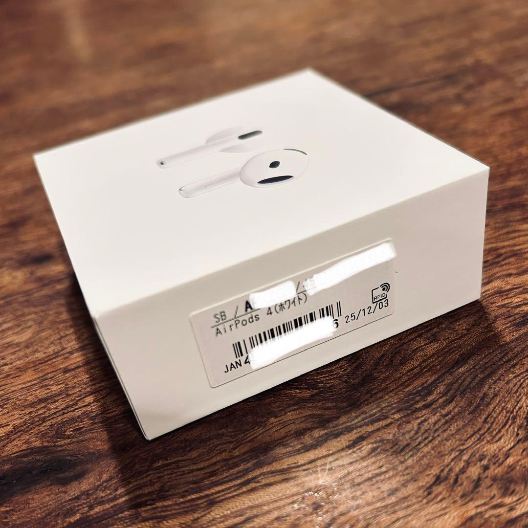 【新品未使用未開封】AirPods4(第4世代・ANC非搭載)ワイヤレスイヤホン