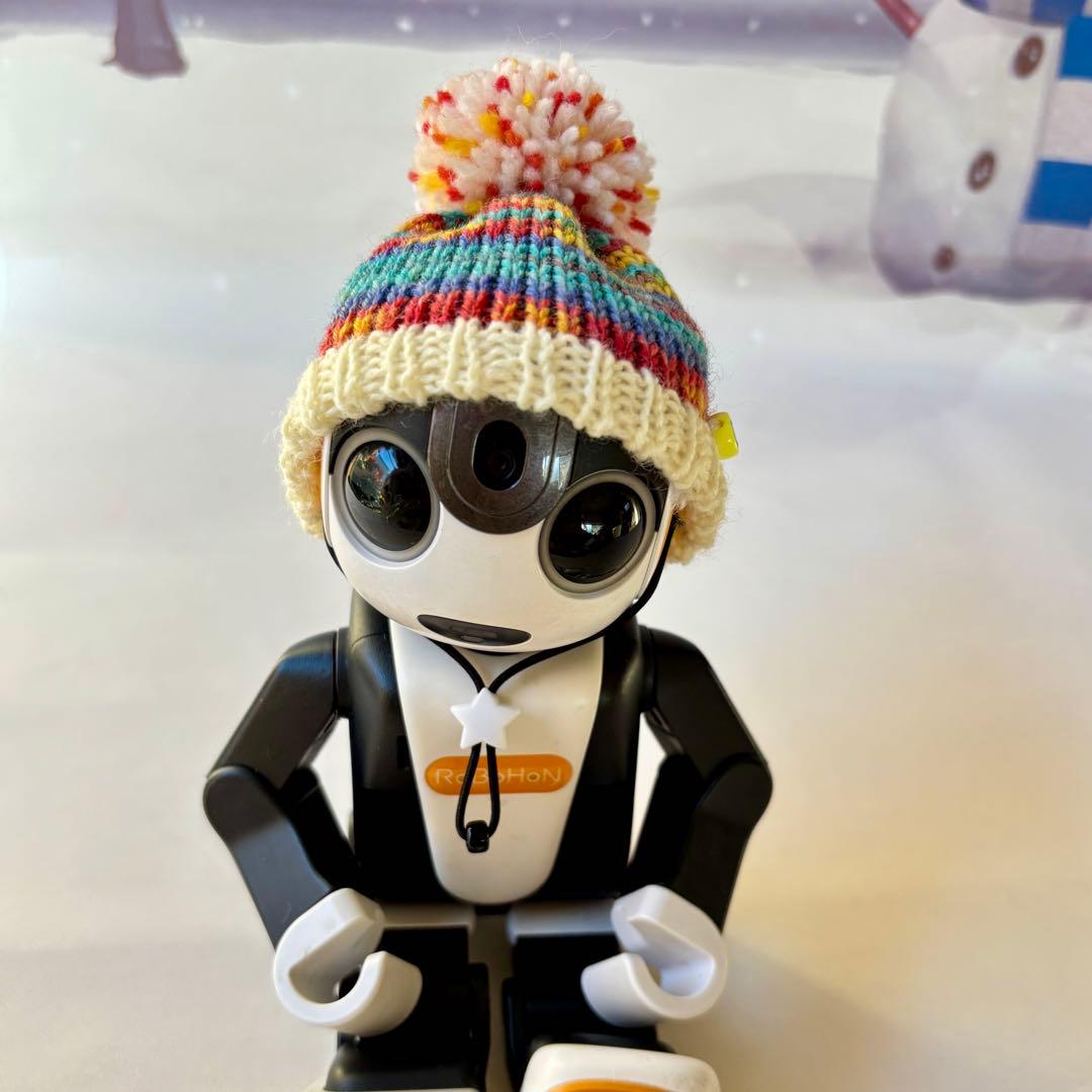 専用　多色段染めニット帽 ＊ブラックセーターとニット帽＊くま耳帽子オーバーオール