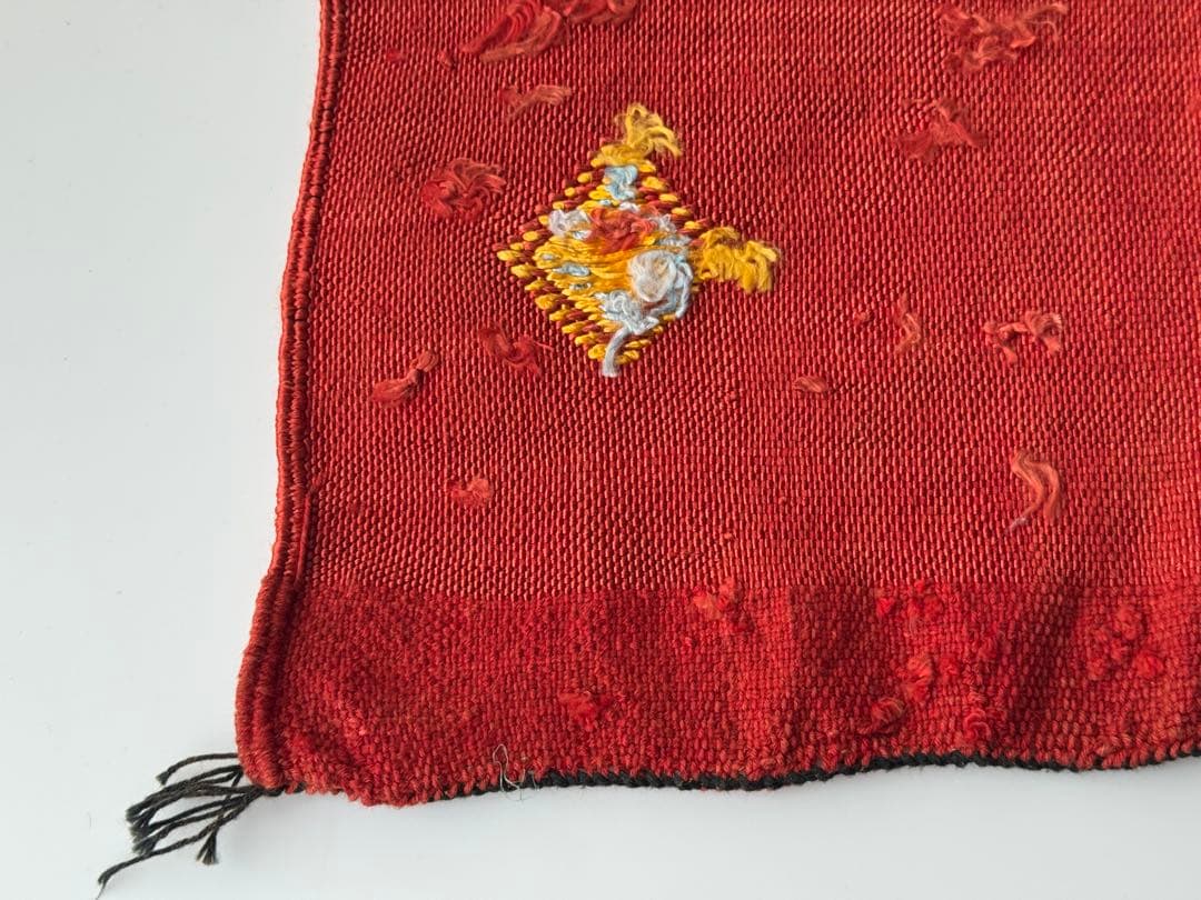 ヴィンテージ 手織りサブララグ 47×94cm キッチン 玄関 カクタスシルク