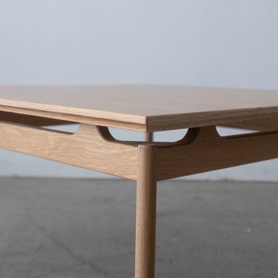 オーク材　正方形　テーブル　ナチュラル　75cm